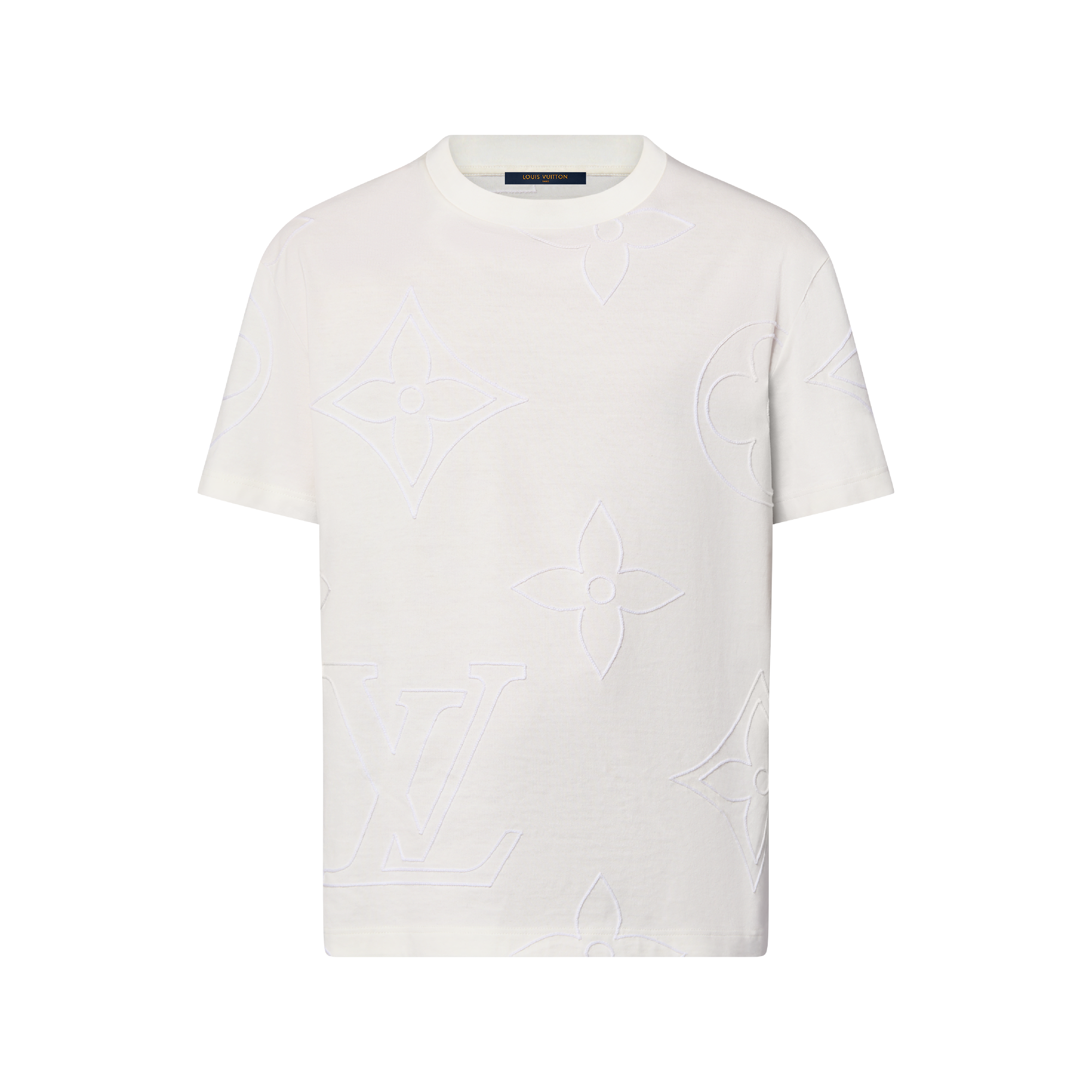 Camiseta de Algodão Bordada com o Monogram - Ready-to-Wear | LOUIS